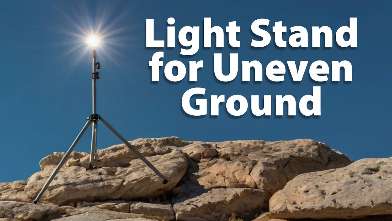 Light Stand for Any Terrain, Uneven Ground, lightweight that can hold an AD600