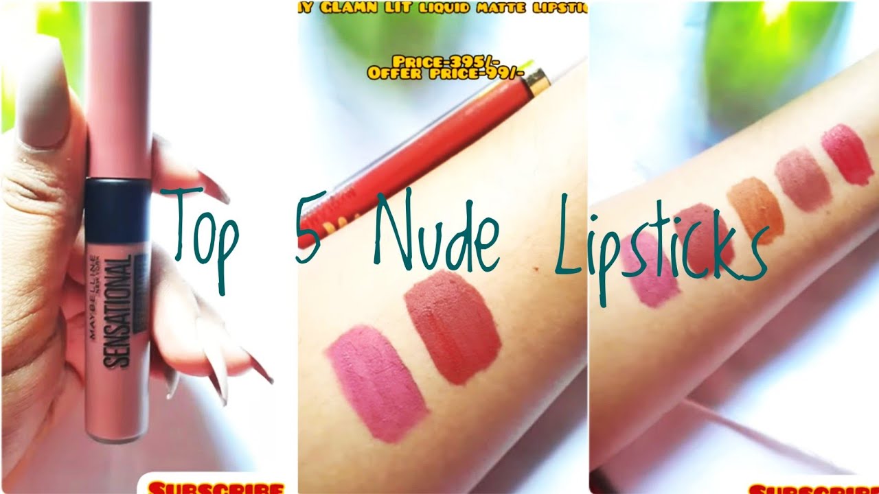 TOP 5 Nude Liquid Lipstick Under Rs. 500/-|| For Indian skin tone|| Nude lipsticks||