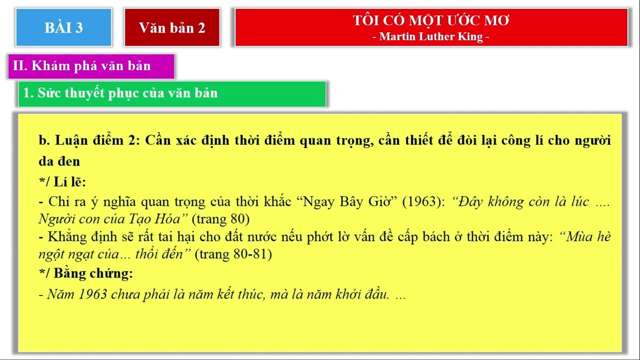 NV11-Bài 3-Văn bản: TÔI CÓ MỘT ƯỚC MƠ (Martin Luther Kinh)