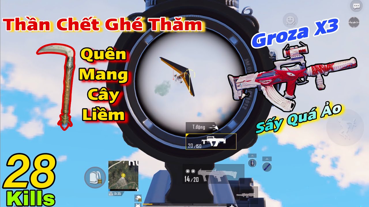 Pubg Mobile - Thần Chết Ghé Thăm Quên Mang Cây Liềm | Trâu Già Sấy Groza X3 Quá Ảo Và Cái Kết...