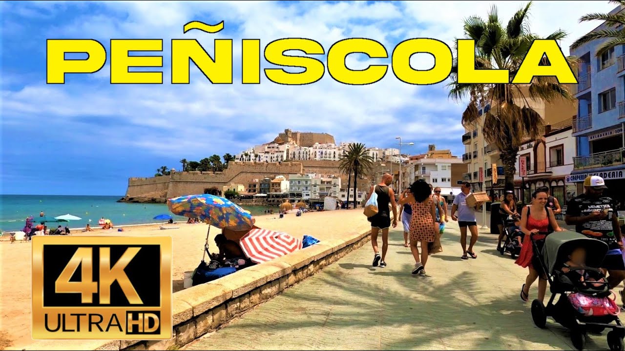 Caminando por Peñiscola (Castellon, Valencia, España) [4K UHD Ultra HD] en directo - en vivo - live