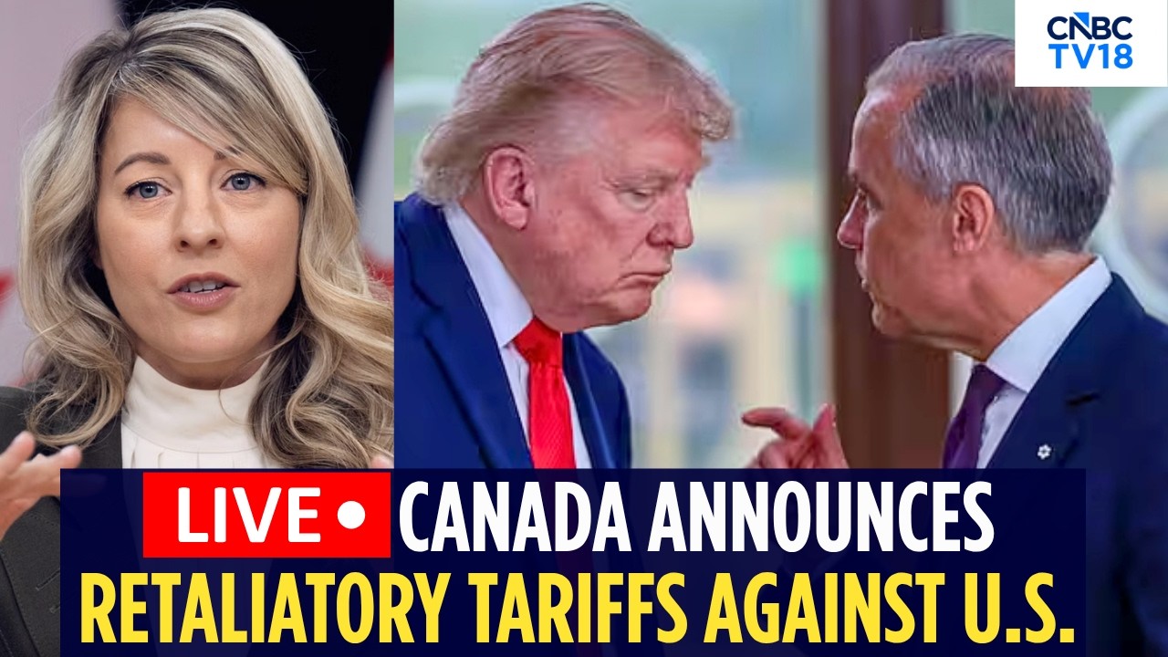 LIVE: Canada Announces Retaliatory Tariffs Against U.S. | Carney Vs Trump | Trade War News | N18G