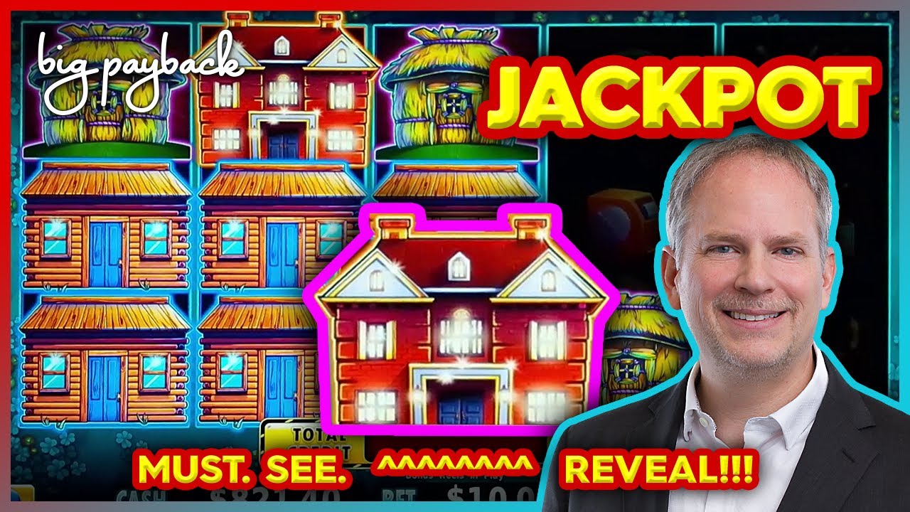 Mansion Reveal → JACKPOT, OMG!!!!! Huff N' More Puff HANDPAY!