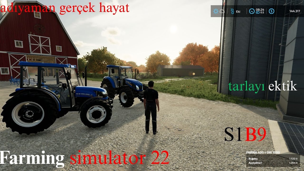 arkadaşlar yeni mavi boncuk traktör aldık #farmingsimulator22