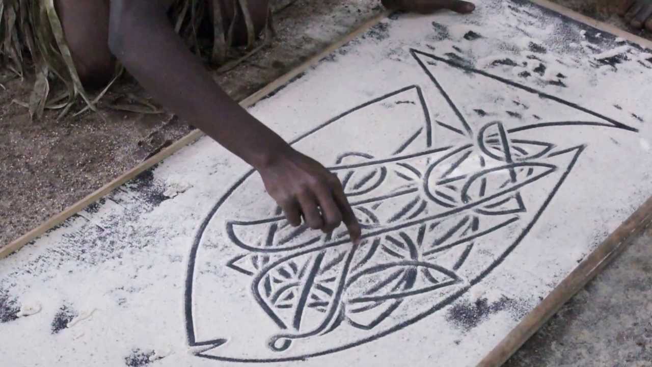 Vanuatu Esum multi cultural village 瓦努阿圖原住民文化村 - Sand Drawing