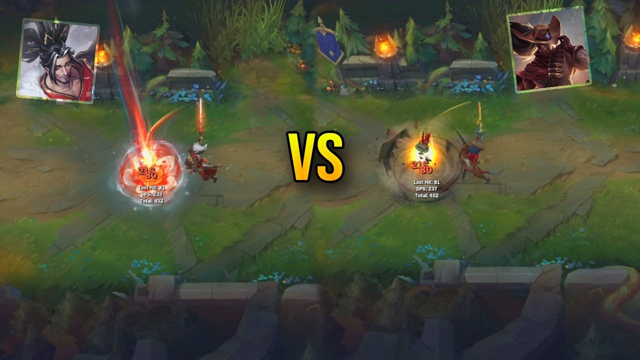 Сравнение скинов Ясуо &laquo;Лепестки весны&raquo; и Ясуо &laquo;Полдень&raquo; &mdash; League of Legends