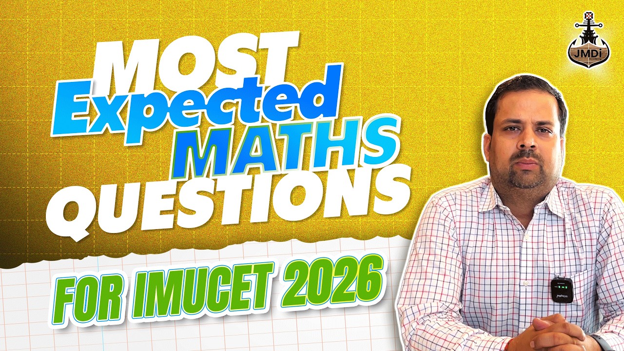 Imu cet Maths Important Chapters | Imu Cet Maths preparation 2026