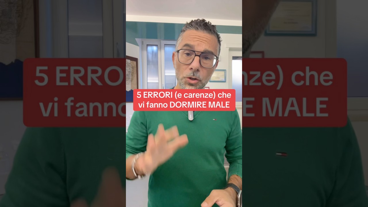 5 Errori e Carenze che vi fanno dormire male #nutrizione #benesserenaturale #sonno dormire