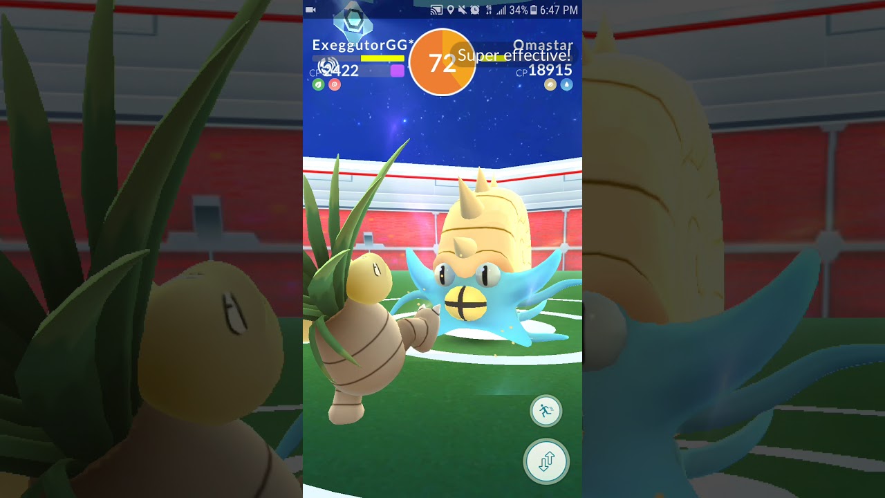 Solo Omastar Raid. Mudshot/Rock Blast Moveset