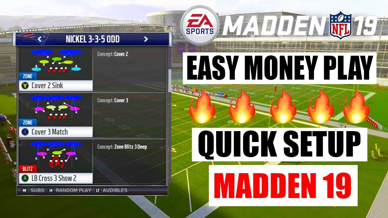Easy Money Play Madden 19 | Quick Setup | Madden 19 Nano Blitz