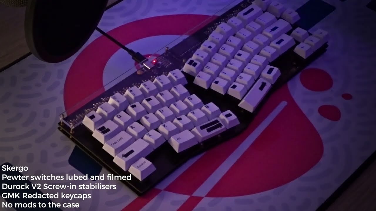 Skergo with Pewter switches - Sound test ASMR