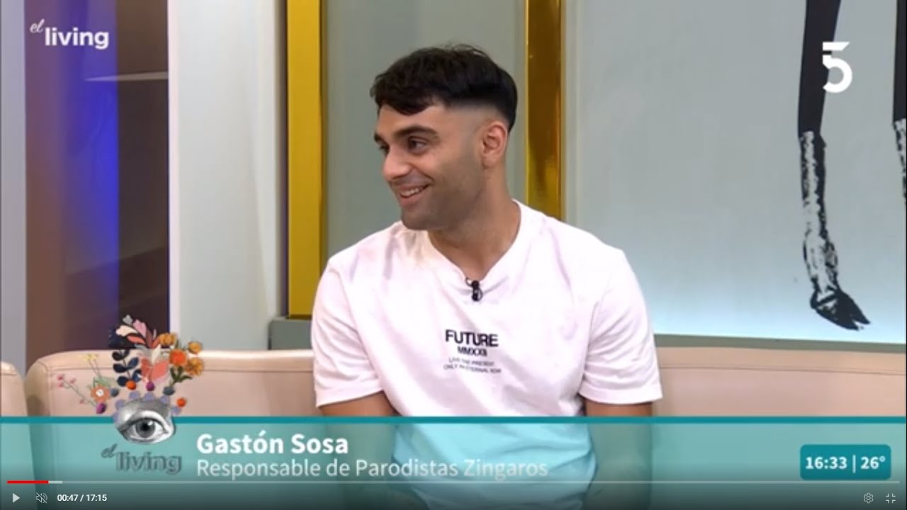 Nos visitó Gastón Sosa, hijo de Ariel Pinocho Sosa y responsable de parodistas Zingaros