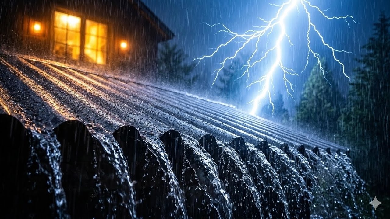 Rain Sounds For Sleeping - 99% Instantly Fall Asleep With Rain And Thunder Sound At Night