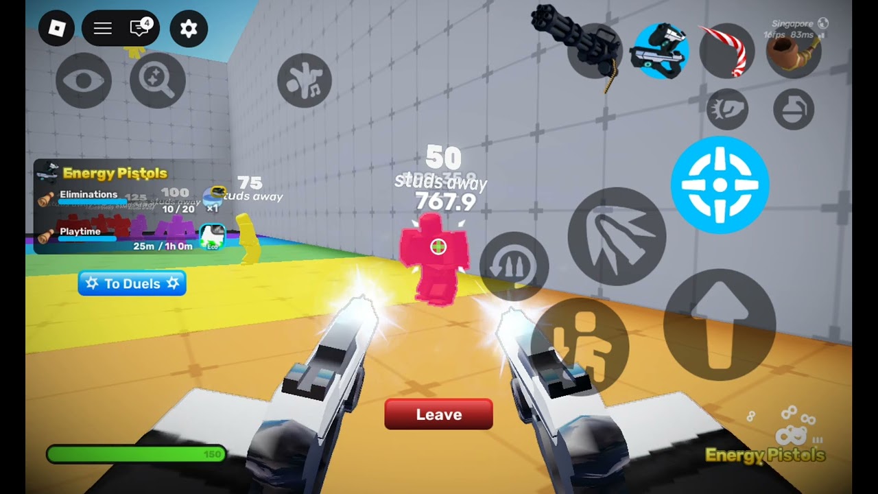 Energy pistols spam