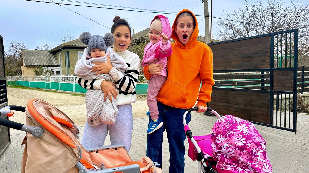 TATA a lăsat FETELE SINGURE cu doi BEBELUȘI 😱/ Singure acasă cu Bebelușul