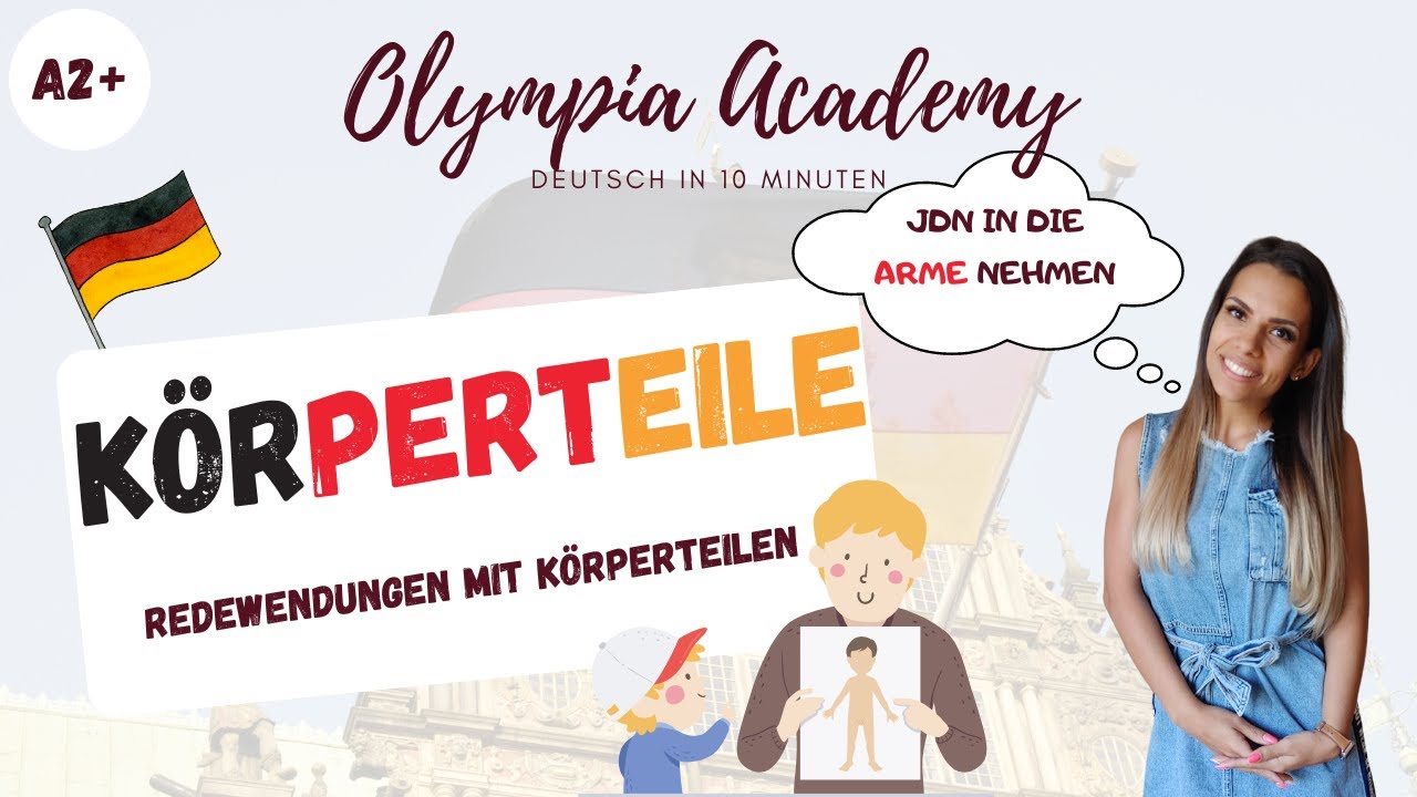 Deutsch in 10' | Кörperteile & Redewendungen | 16 израза с частите на тялото