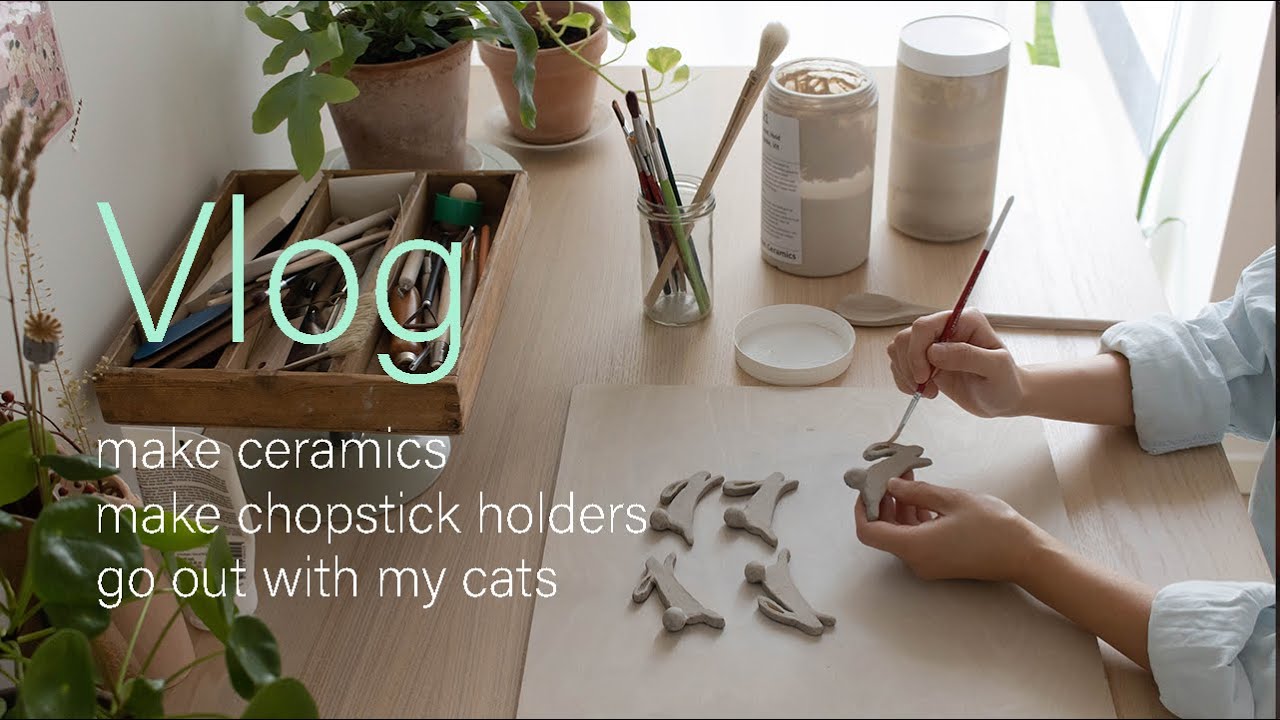 make ceramic at home vlog - chopstick holders - Living in Scandinavia