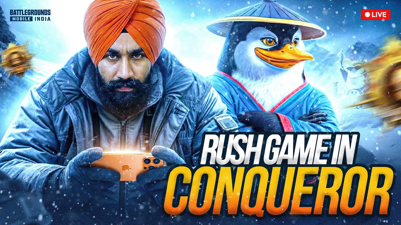 CONQUEROR NINJA PRO MAX 😁 | RANK PUSH | BGMI LIVE | PUBG LIVE
