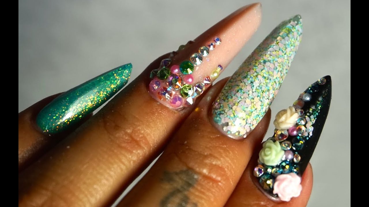 Watch me work [FLORAL first time using Prism nail tips!]