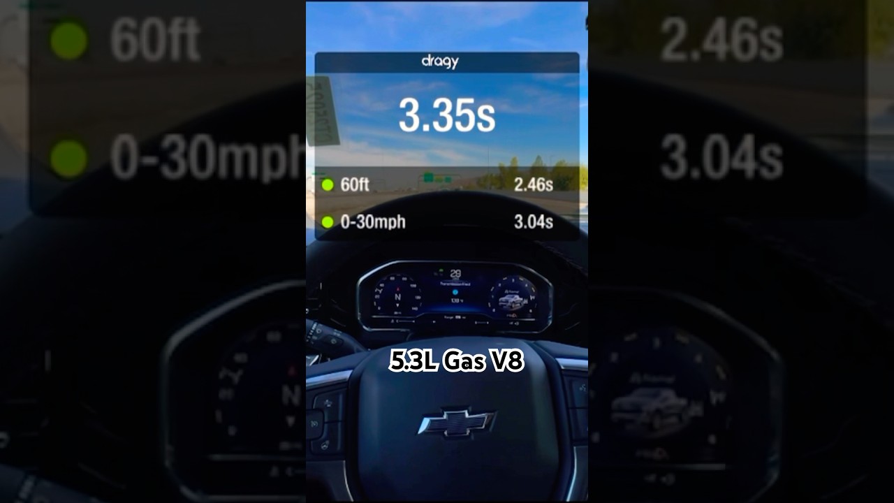 Chevy Silverado: 5.3L Gas V8 VS 3.0L Diesel Duramax 0-60 Comparison