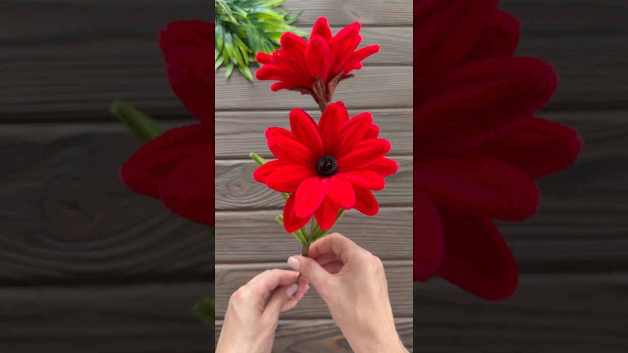 Easy Craft Ideas! How to Make Flowe from Chenille Wire DIY Pipe Cleaner Flower