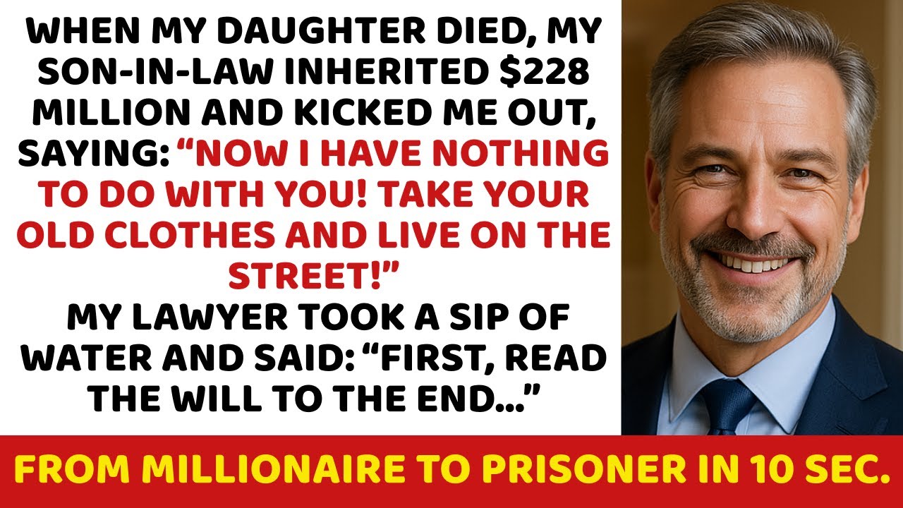 When my daughter died, my son-in-law inherited $228 Million and kicked me out, saying:“Now I have...