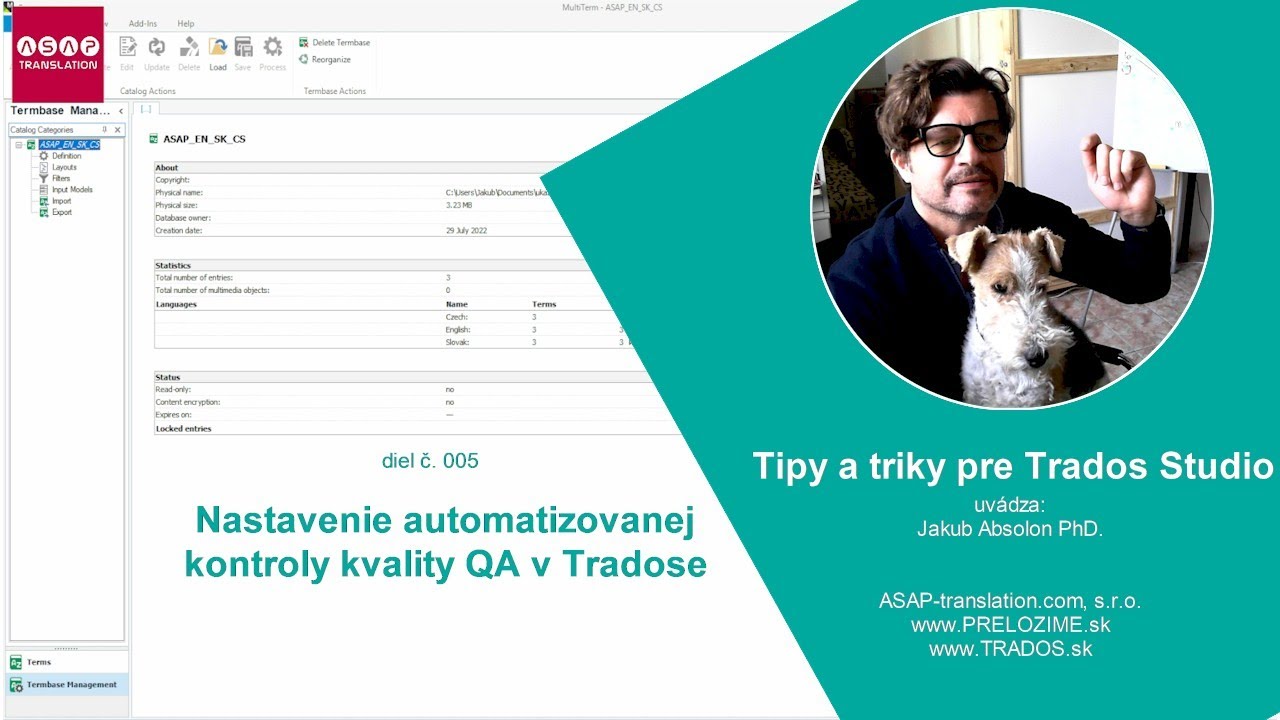 Nastavenie automatizovanej kontroly kvality QA v Tradose