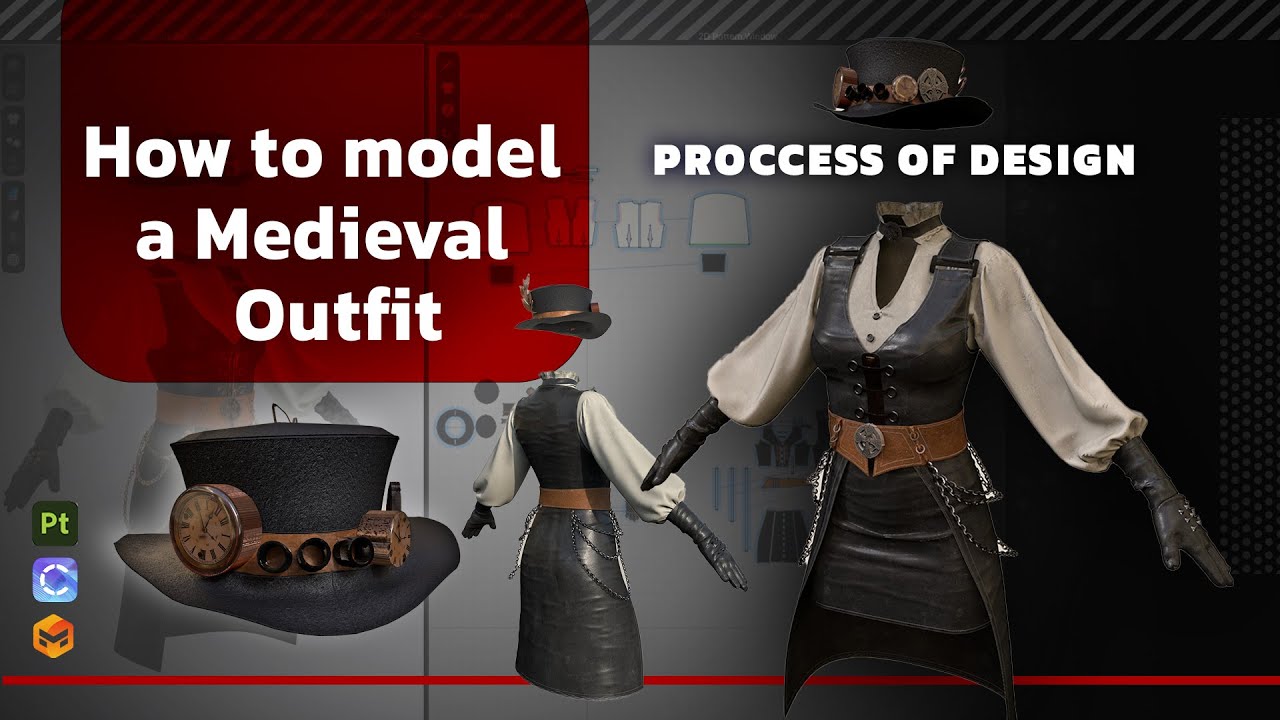 3D  Medieval Women's Outfit Creation: Time-Lapse in Clo3D | ArtStation Sale
