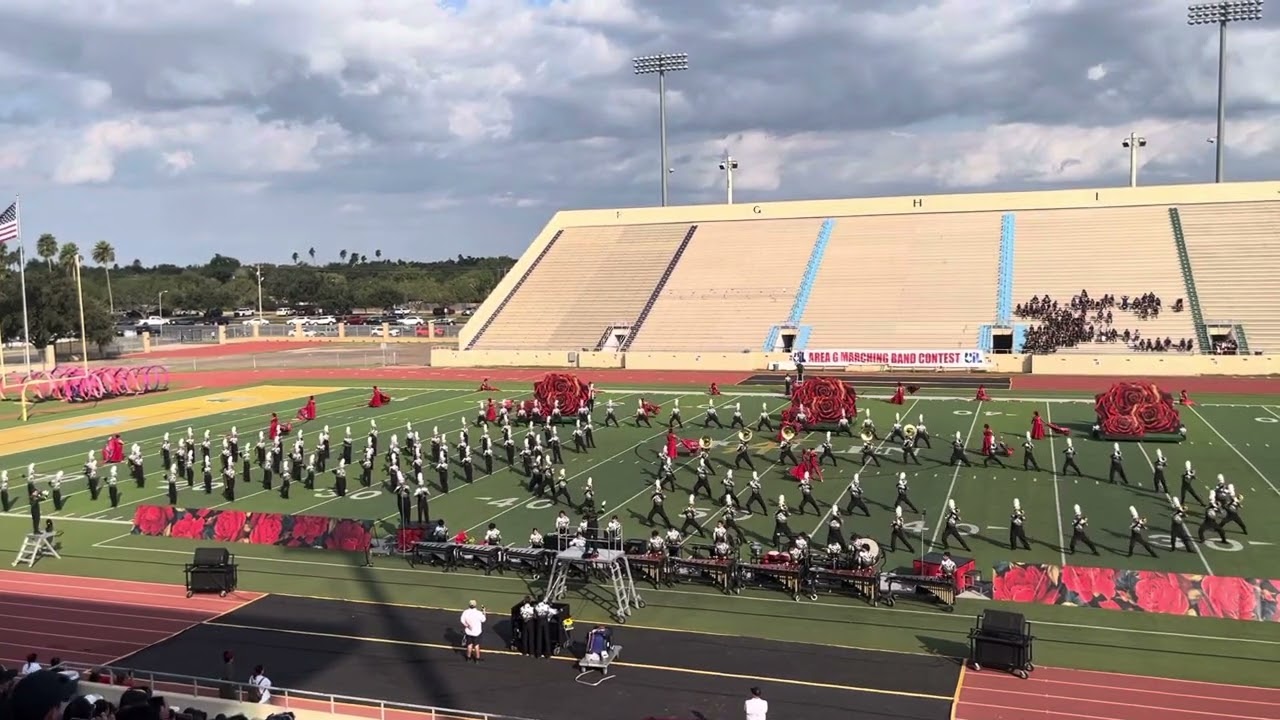Hanna HS Marching Band performing for Prelims at Area in McAllen on 10/25/25