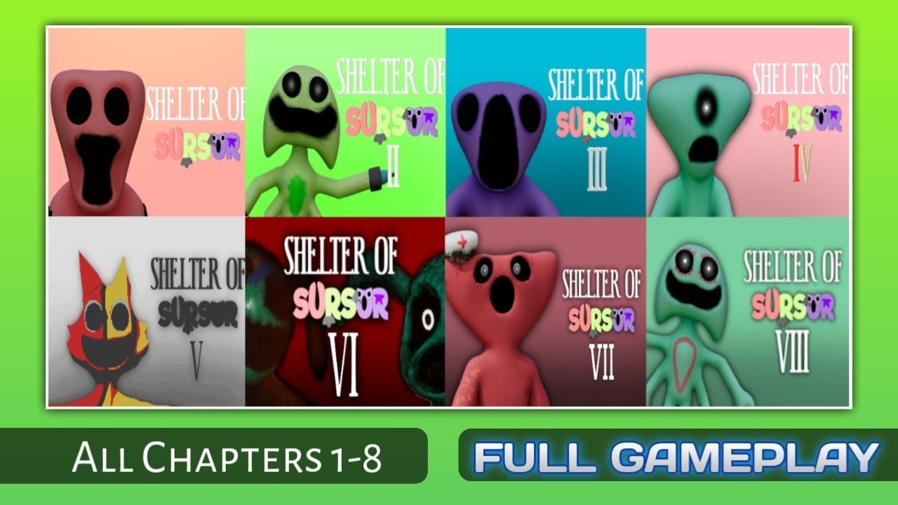SHELTER OF SURSUR ALL CHAPTERS (1,2,3,4,5,6,7,8) Full Gameplay - Mascot Horror