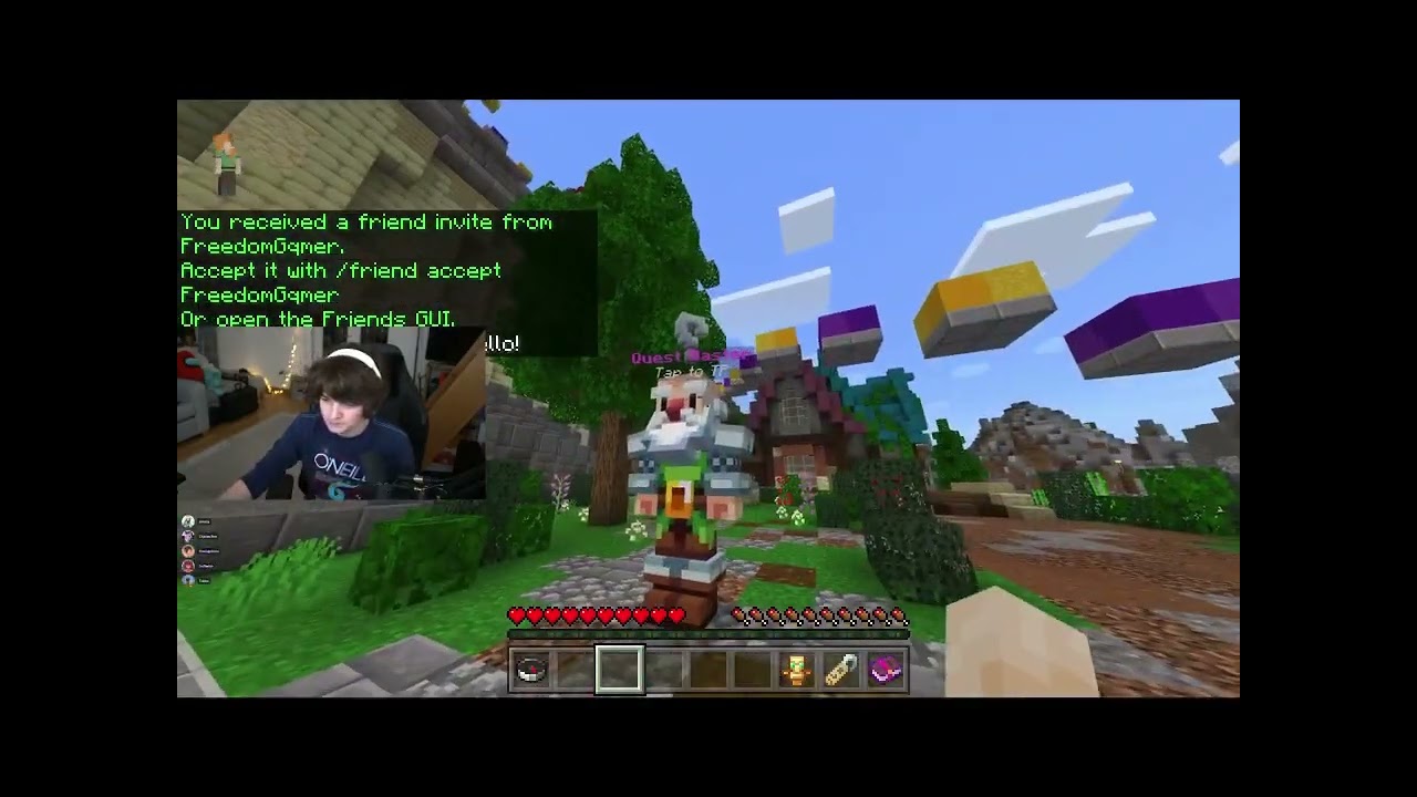 Tubbo logs onto the Hive bedrock