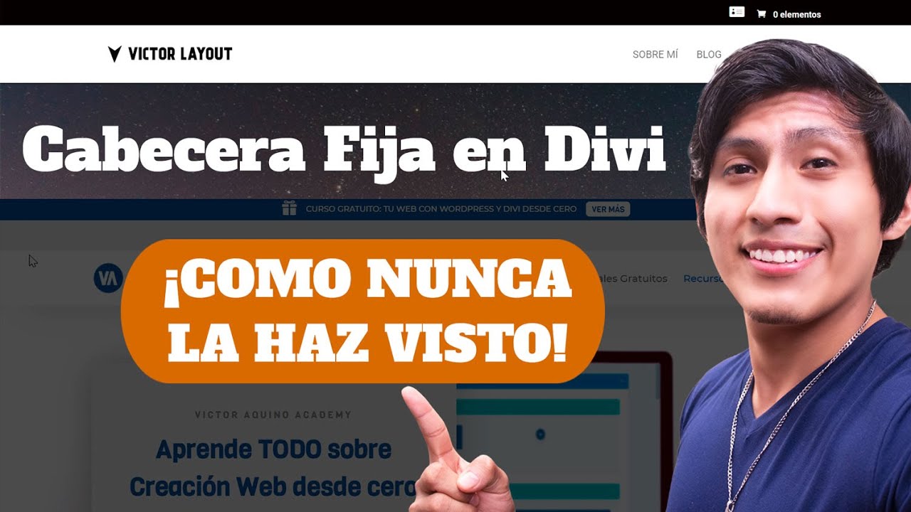 🥇 Efecto deslizamiento Cabecera Divi al hacer scroll/desplazarse | El mejor Menú Fijo en Divi 🥇