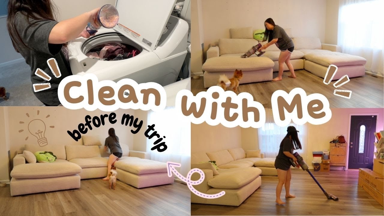 Clean With Me Before Vacation 🌿🧼 | Pre-Trip Reset + Plant Care