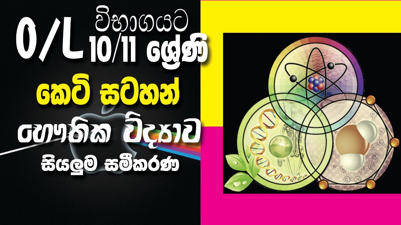 O/L Physics All Formula (භෞතික විද්‍යාව සියලුම සමීකරණ) අ පො ස සාමාන්‍ය පෙළ විභාගය