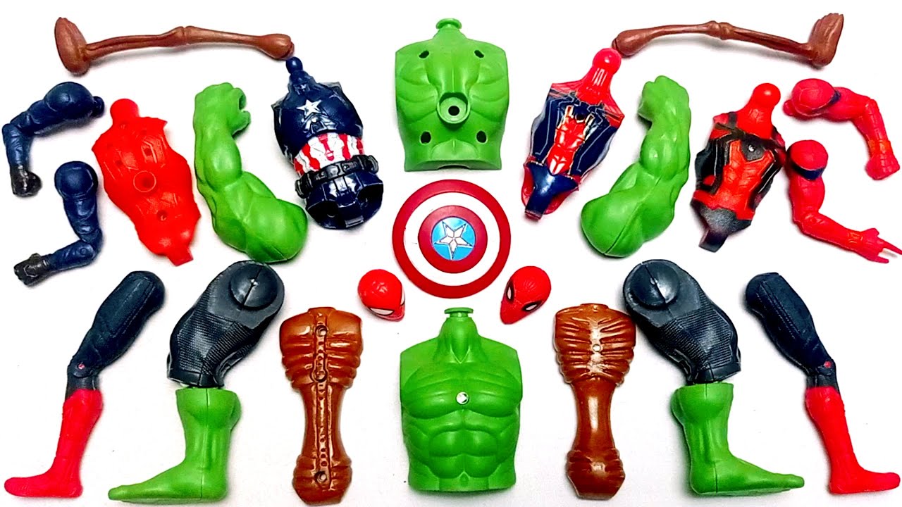 MARVEL SUPERHERO TOYS HULK SMASH CAPTAIN AMERICA SIREN HEAD SPIDER-MAN AVENGERS ASSEMBLE TOYS 