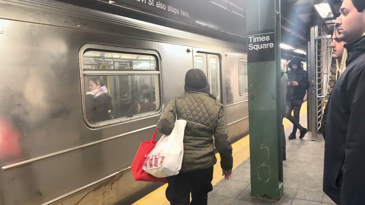 (2/2/26) MTA subway railfanning 1, 2, and 3, trains at 42nd Times Square and 66th St Lincoln Ct