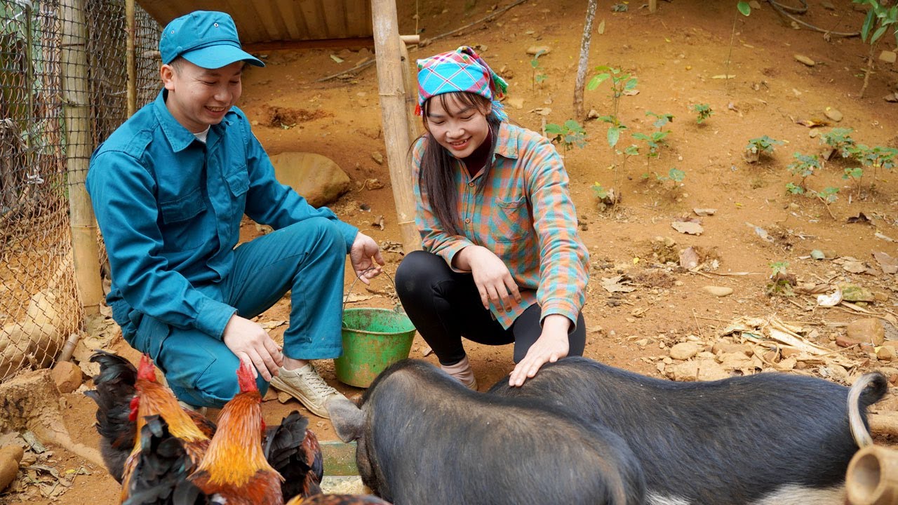 Traditional Fishing Skills - The kind police officer and the single mother build a farm together