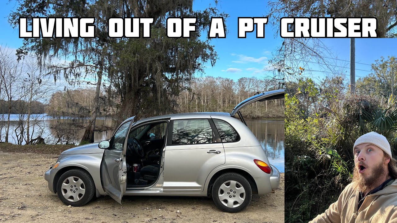 Pt Cruiser Car Camping #carcamping #stealthcamping #foraging