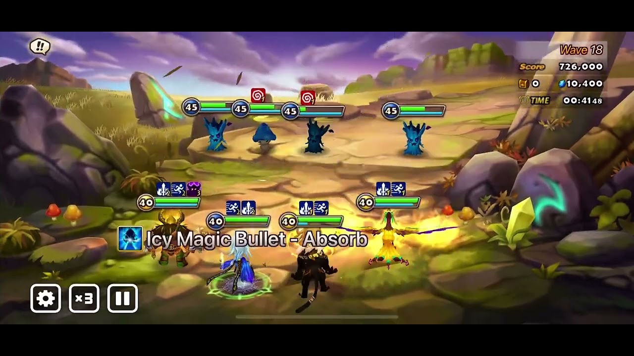 Summoner Wars: Monster Subjugation - Water 20 Waves Clear Complete Team Guide using 4 mons Full Auto