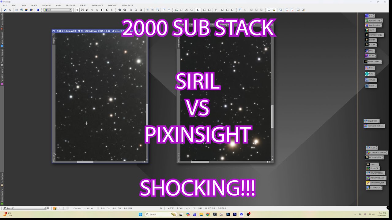 SIRIL против PIXINSIGHT 2000 SEESTAR SUB STACK! УДИВИТЕЛЬНЫЕ РЕЗУЛЬТАТЫ
