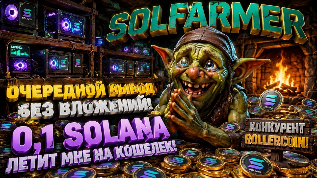 🚀 Очередной вывод 0.1 SOLANA! Лучший майнинг без вложений в 2026? SolFarmer удивляет!