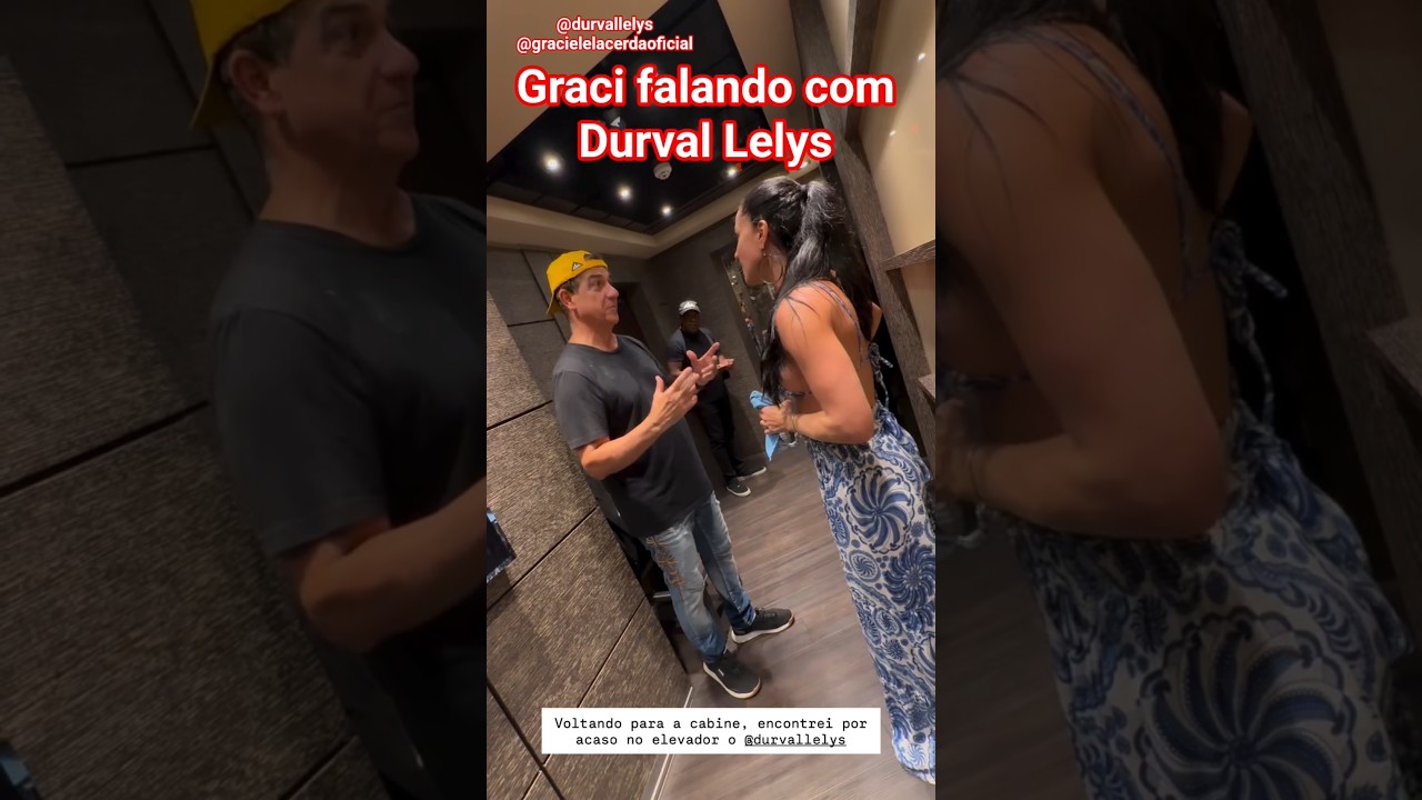 Graci falando com Durval Lélys após o show no navio 