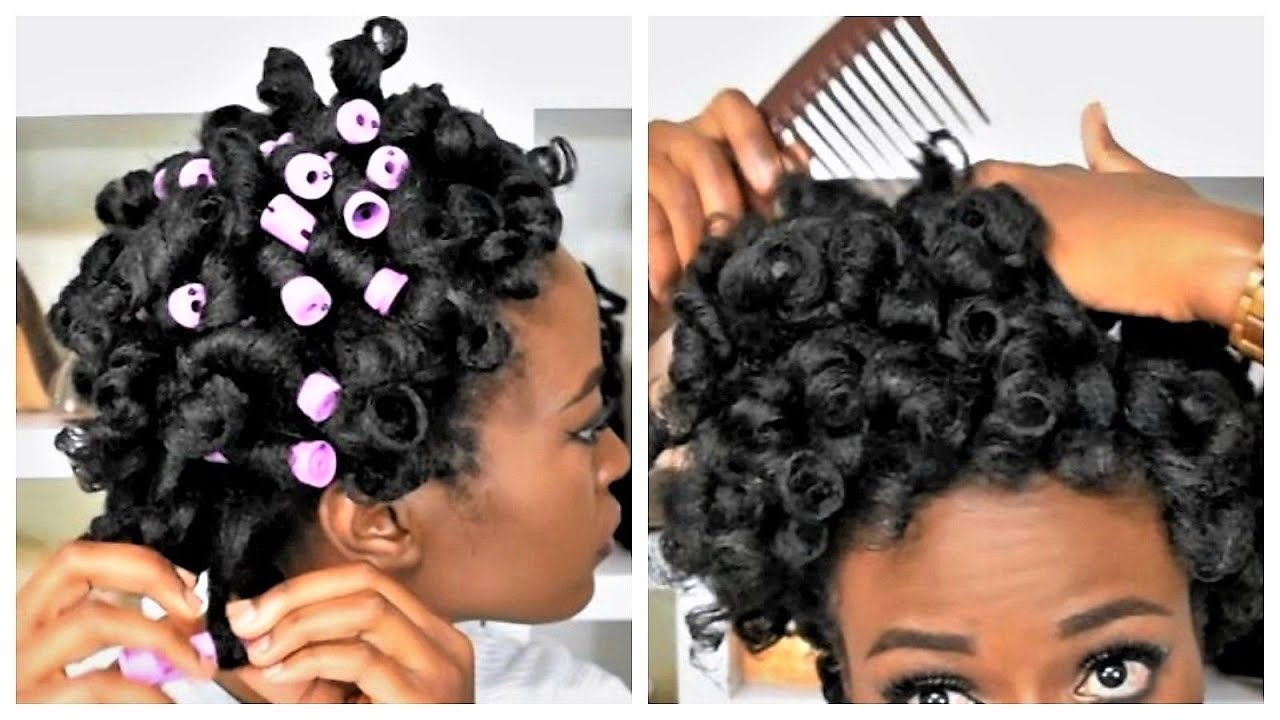 My Best Heatless Perm Rod Set On Natural Hair : TréLuxe & Purple Perm Rods Tutorial