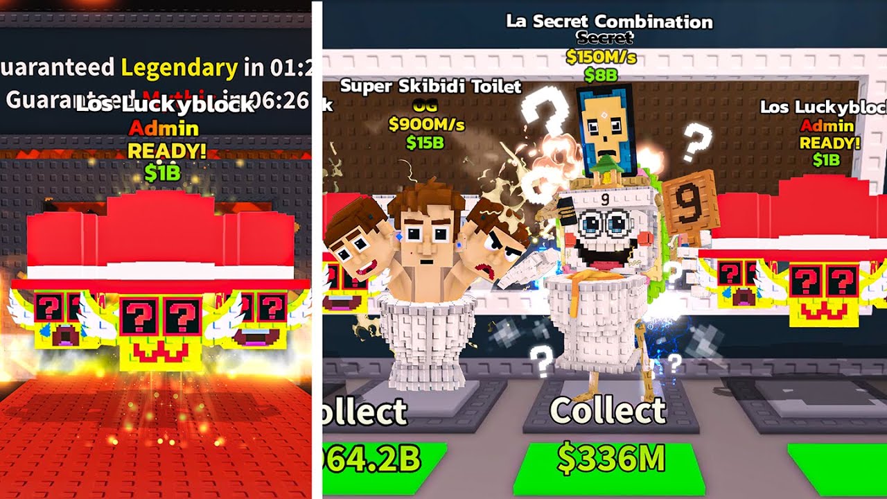 ROBLOX New Los Lucky Block - New Rebirth + More - Funny Moments - Steal a Brainrot