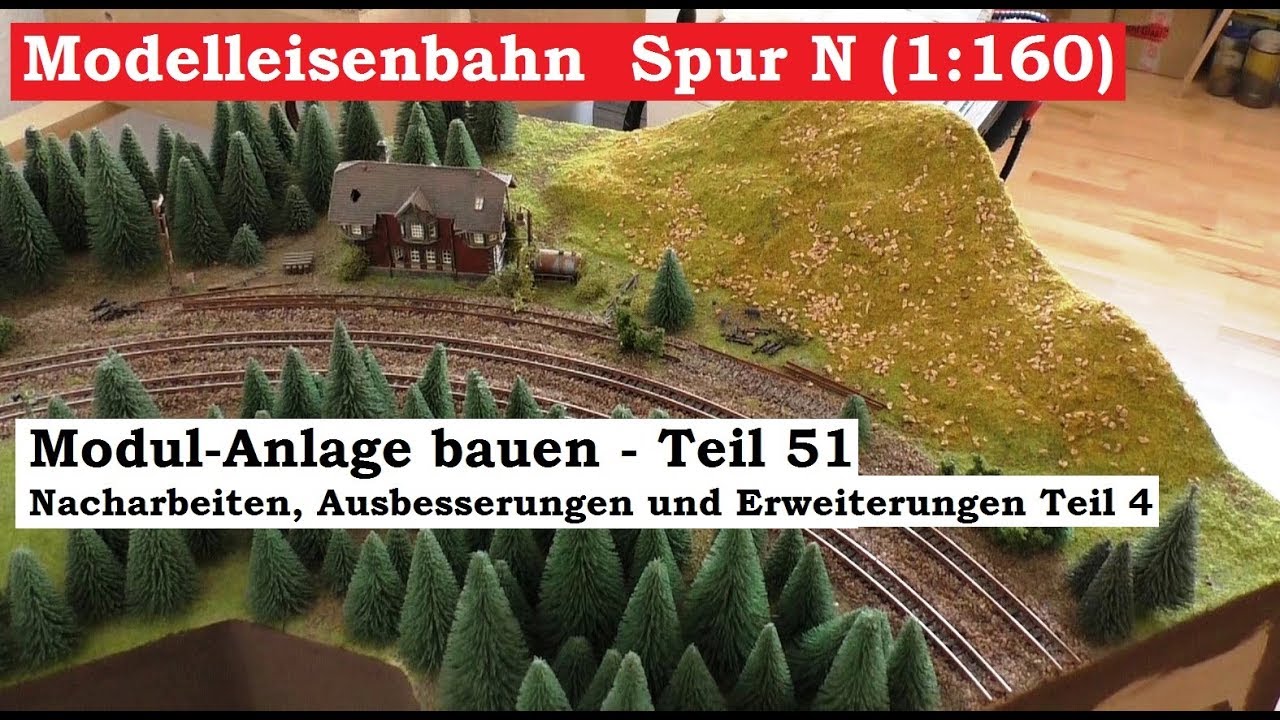 Modellbahn Spur N / 1:160 - Teil 51 - Landschaftsgestaltung erneuern mit Berg und Wald (Tutorial)