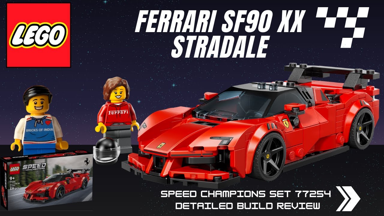 LEGO Speed Champions Ferrari SF90 Stradale XX Detailed Review | Printed Rims = Game Changer #77254