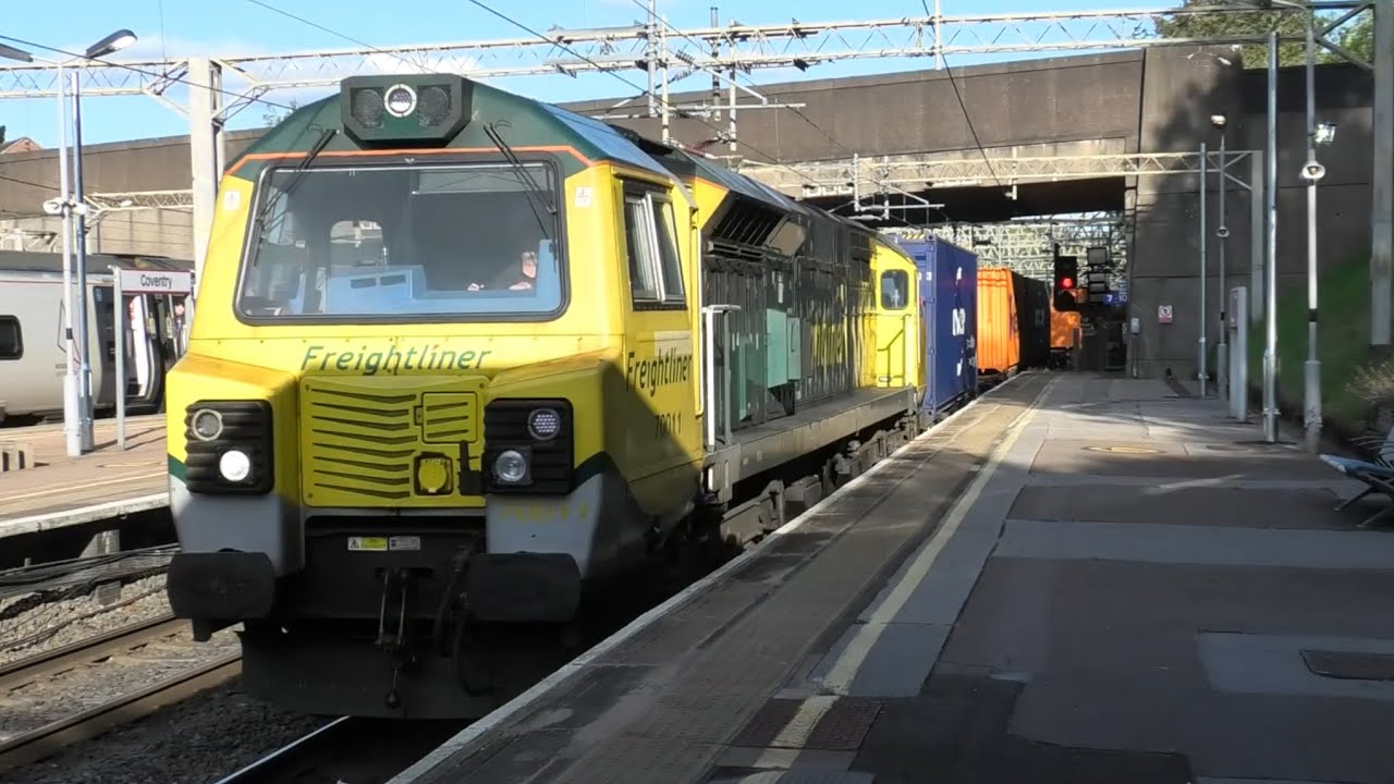 First Time At Coventry/Birmingham International Station Freight Train passenger Trains 20/08/24
