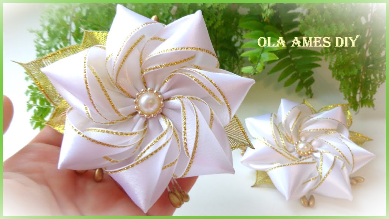 😍Они Вам Точно Понравятся ❤️️КРАСИВЫЕ и Такие ПРОСТЫЕ ЦВЕТЫ из Лент/ Kanzashi/Flor de Fita/Ola ameS