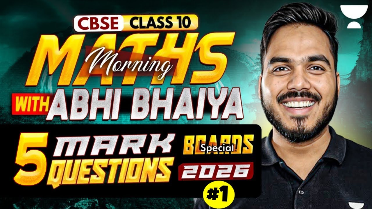 Class 10 Complete Maths 2026 | Most Important 5 Marks Questions | Boards Special | Abhinay Sir