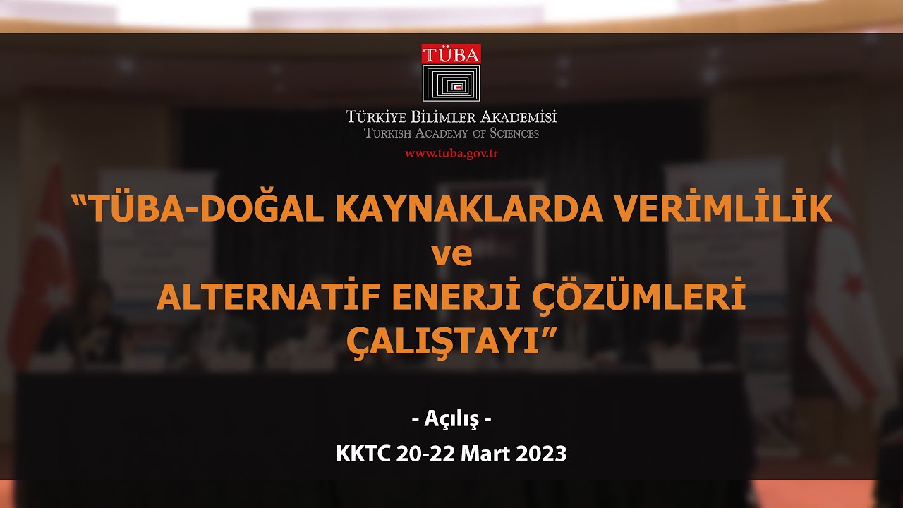 TÜBA-Doğal Kaynaklarda Verimlilik ve Alternatif Enerji Çözümleri Çalıştayı - Açılış -